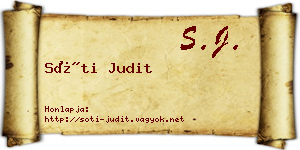 Sóti Judit névjegykártya